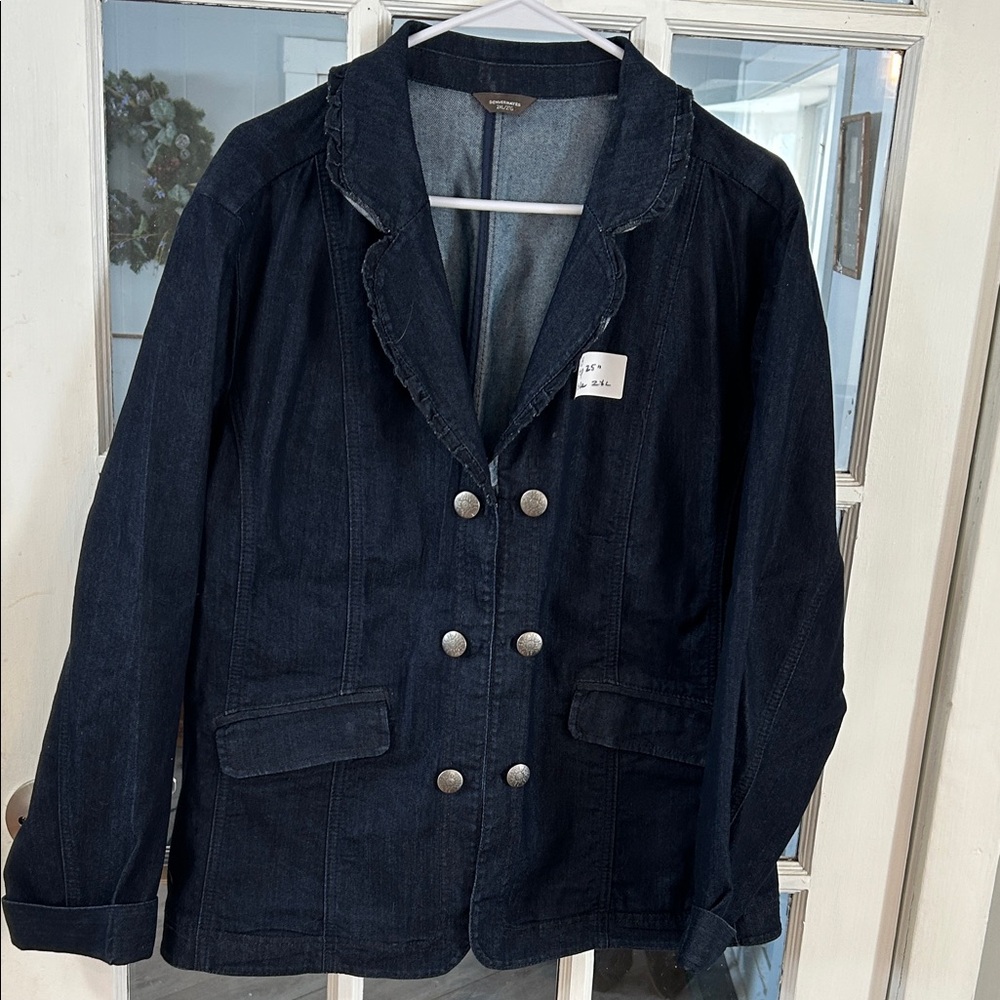 Q3. Double-Breasted Denim Jacket